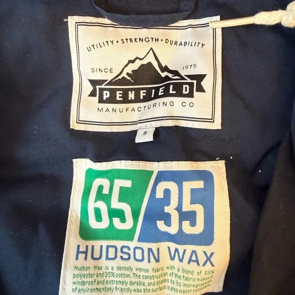 Penfield Hudson Wax Jacket in Navy - Picture 2 of 4